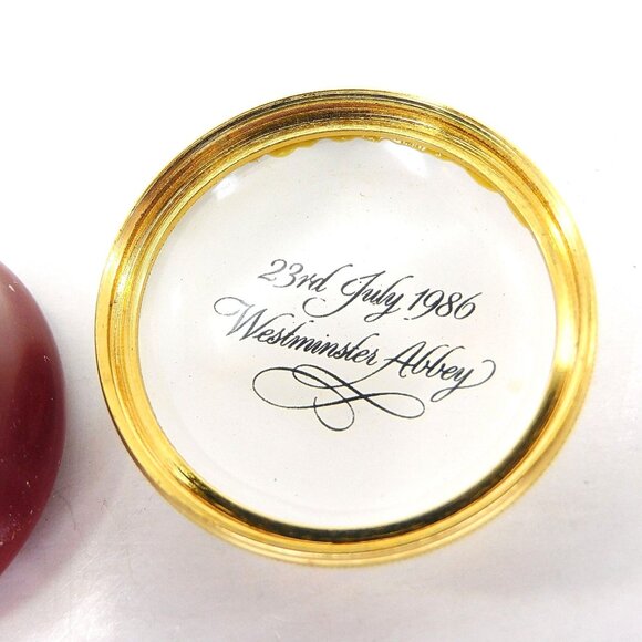 Halcyon Days Prince Andrew & Fergie Marriage Trinket Ring Box Battersea 1986 - Picture 7 of 9